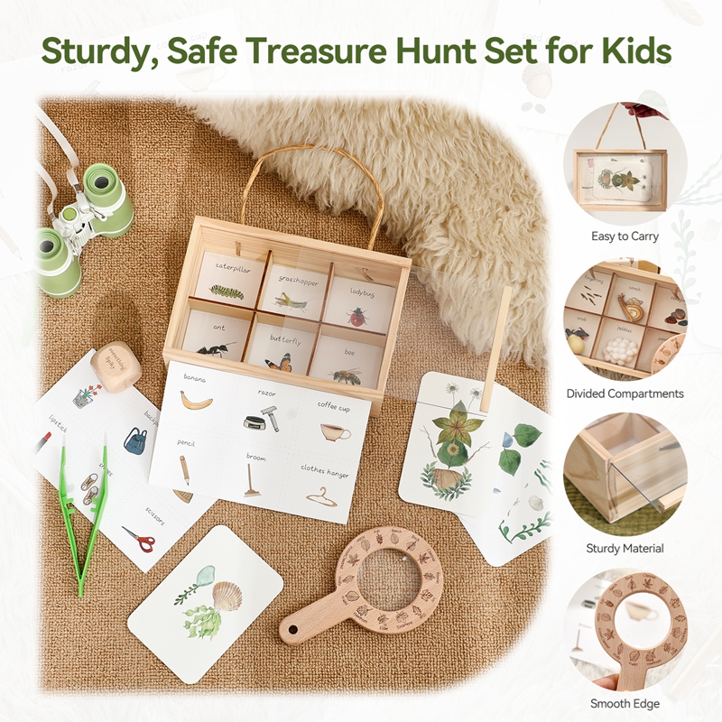 Wooden Montessori Toys Treasur - Outdoor Adventure Learning reseña y precio