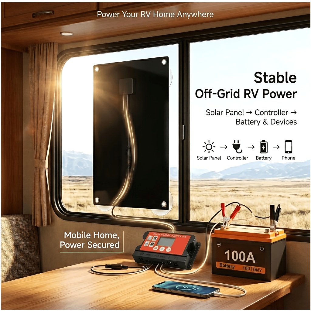 18V Solar Power Kit for Yacht, - Outdoor Adventure Rv reseña y precio