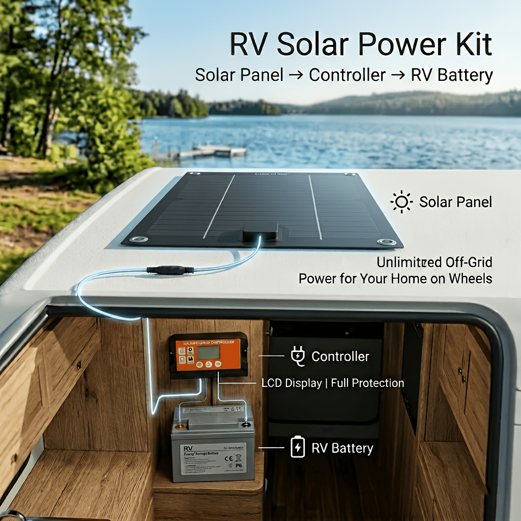 18V Solar Power Kit for Yacht, - Outdoor Adventure Rv reseña y precio