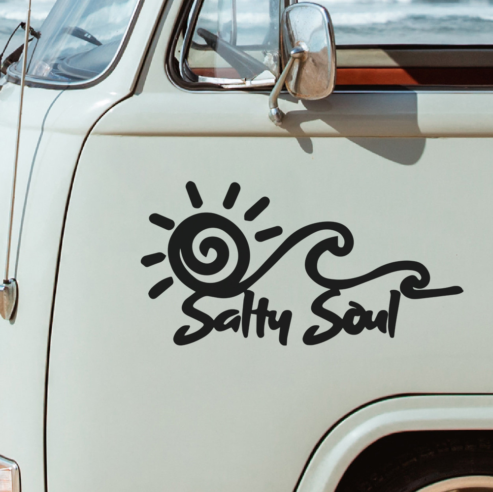 Salty Soul Sun Wave Vinyl Stic - Outdoor Adventure Rv reseña y precio