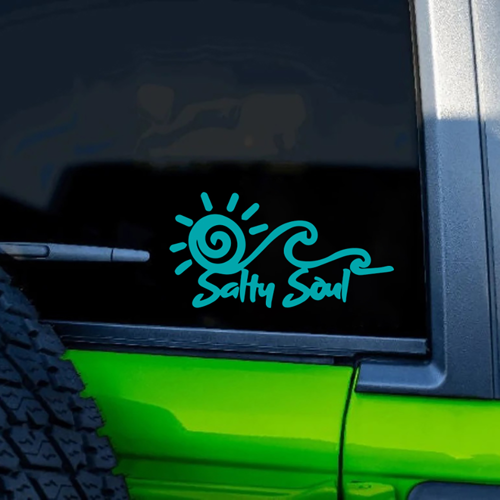 Salty Soul Sun Wave Vinyl Stic - Outdoor Adventure Rv reseña y precio