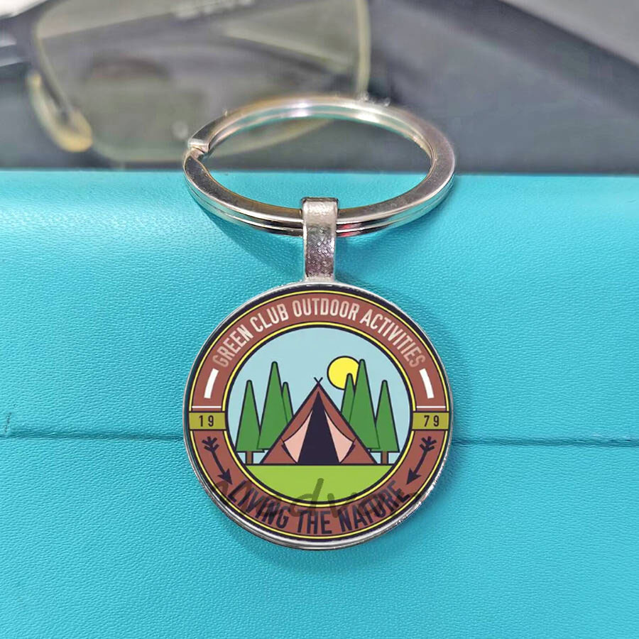Camping Adventure Glass Keycha - Outdoor Adventure Rv reseña y precio
