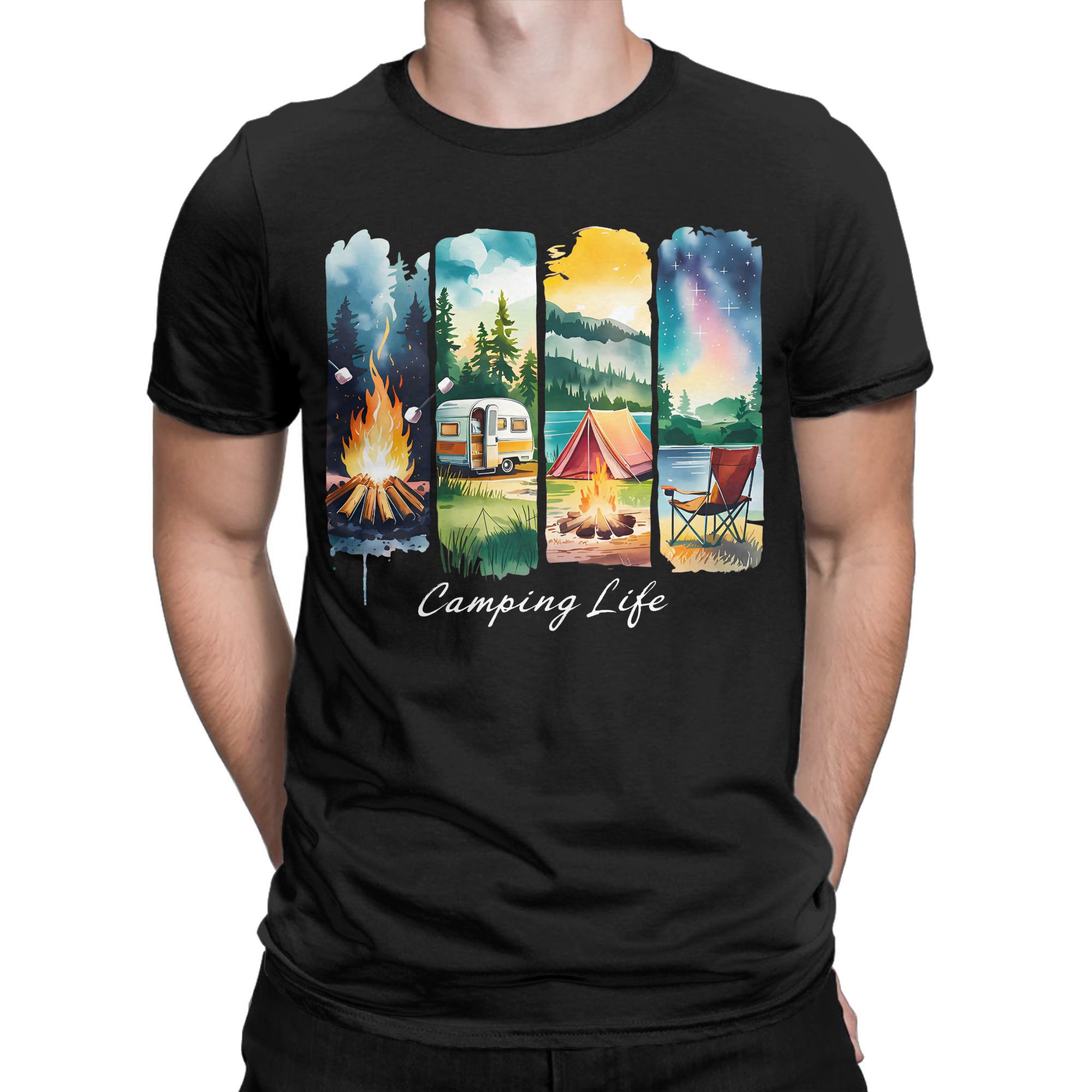 Camping Life T-Shirt RV Tent C - Outdoor Adventure Rv reseña y precio