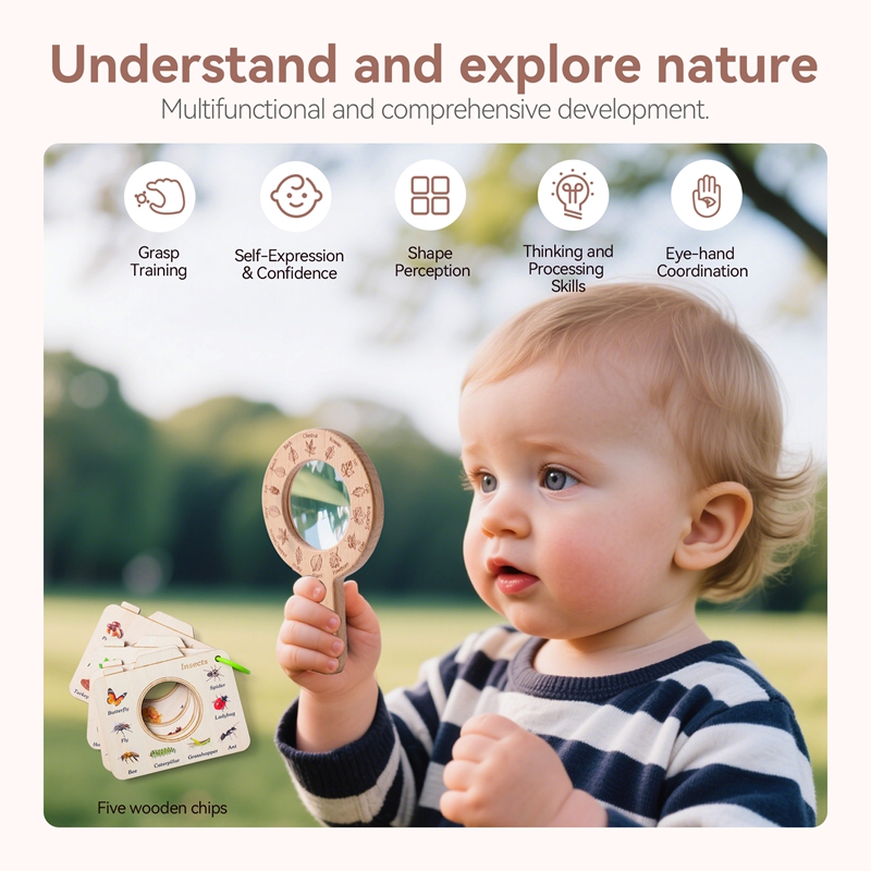 Wooden Magnifying Glass Outdoo - Outdoor Adventure Learning reseña y precio