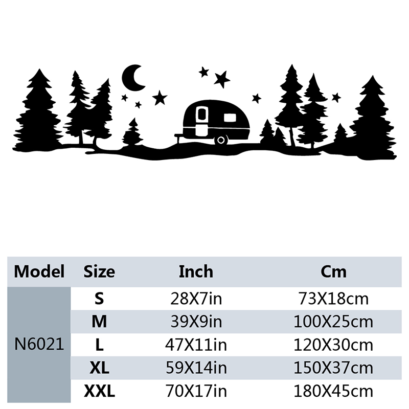 Large star forest vinyl Car st - Outdoor Adventure Rv reseña y precio