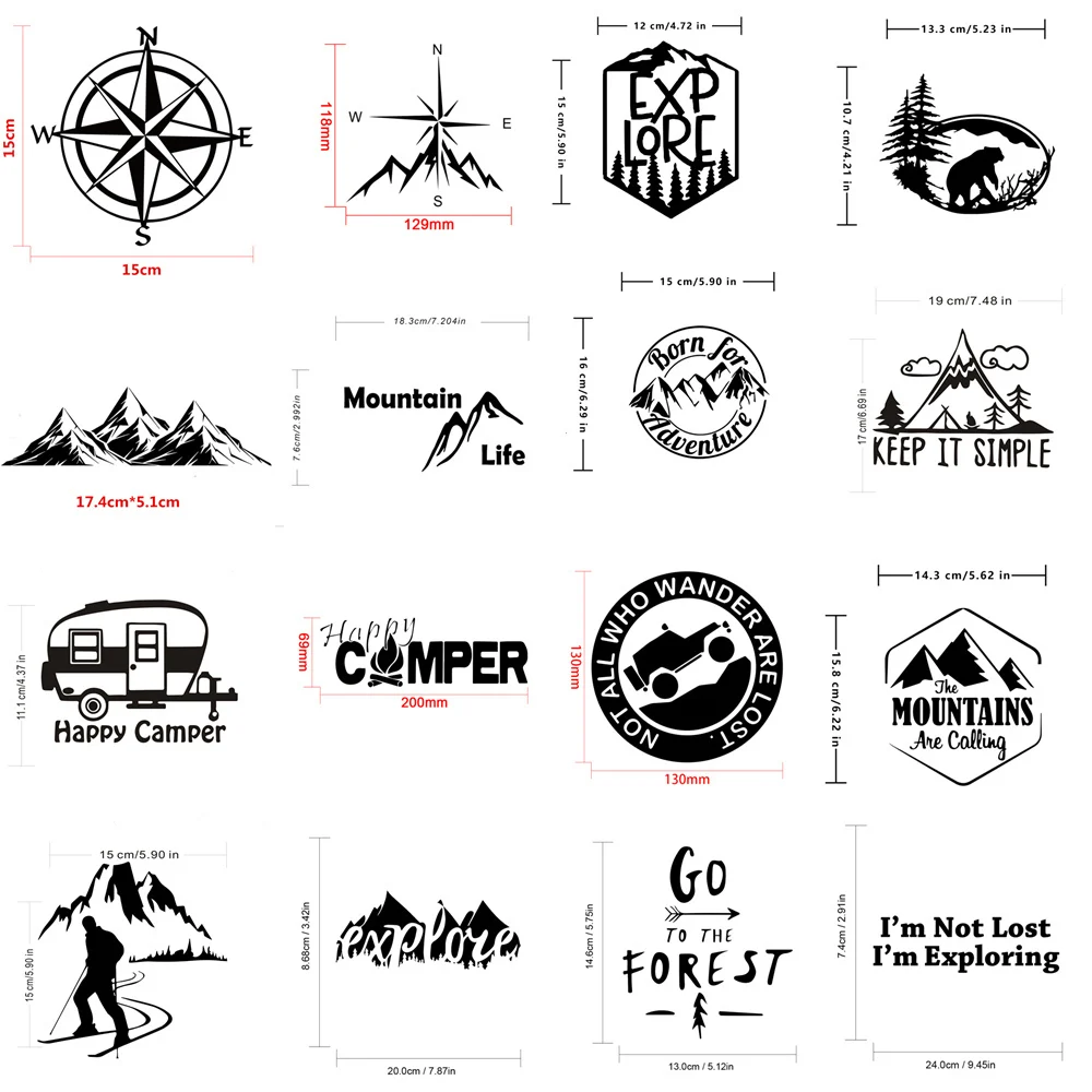 Car Stickers Adventure Outdoor - Outdoor Adventure Series reseña y precio